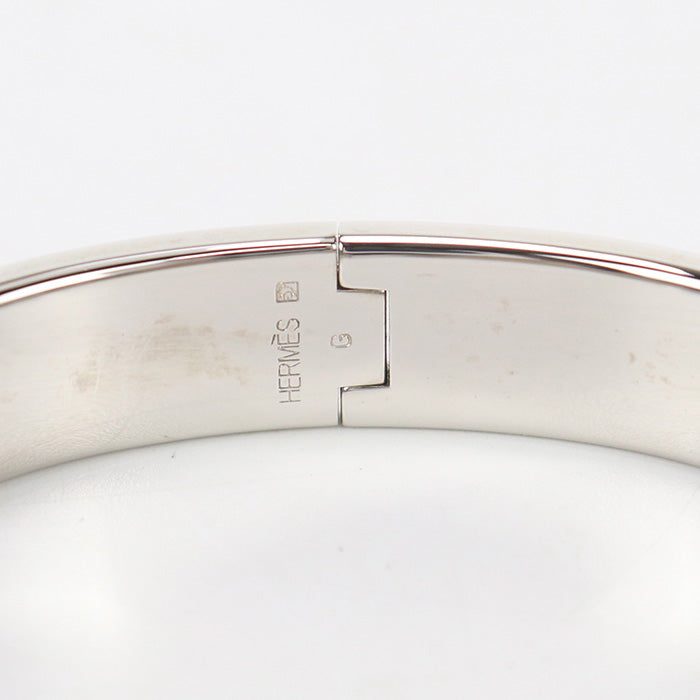 HERMES Bangle Click H Thin bangle Palladium,enamel blue Women