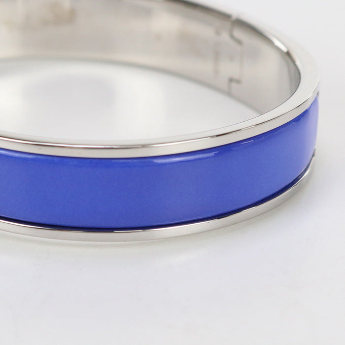 HERMES Bangle Click H Thin bangle Palladium,enamel blue Women