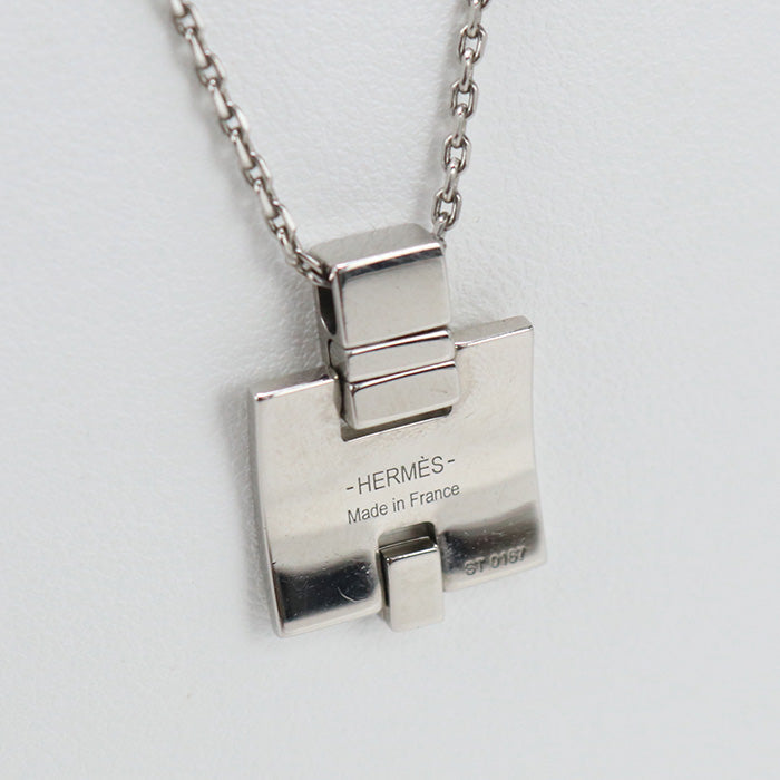 HERMES Necklace Eileen H logo chain necklace metal Silver Woman(unisex)