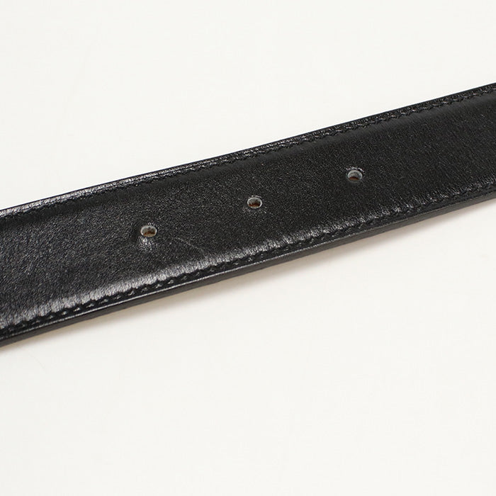 HERMES belt H belt leather black mens