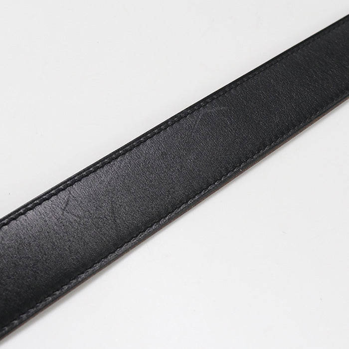 HERMES belt H logo reversible belt Bock Scarf,Togo black/Brown mens(unisex)