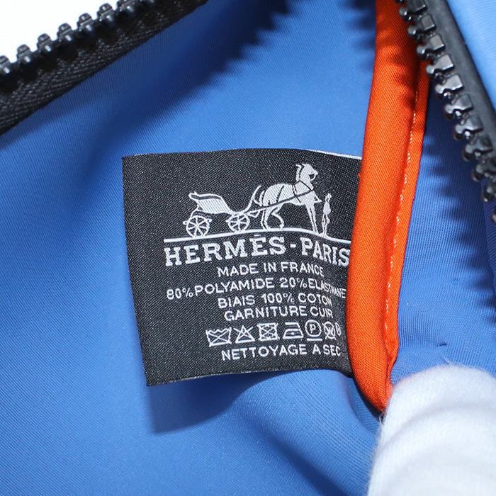 HERMES H103558M 02 Pouch Neoban Kanoe H MM Clutch bag polyamide,Elastane blue Women(unisex)
