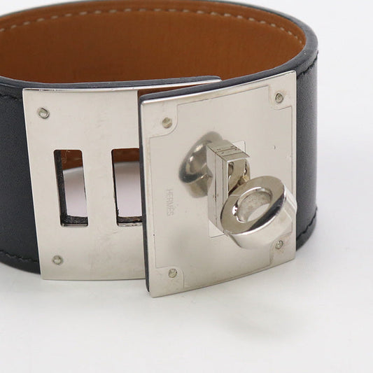 HERMES HE83576 Kelly dog Bangle Calfskin/Buy Now Black Women