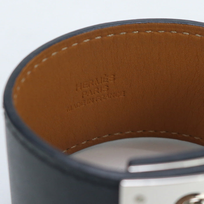 HERMES HE83576 Kelly dog Bangle Calfskin/Buy Now Black Women