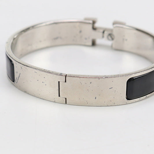 HERMES Click H Bangle metal/palladium Silver Women