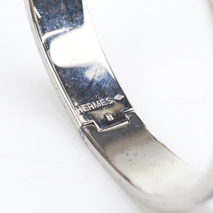 HERMES Click H Bangle metal/palladium Silver Women