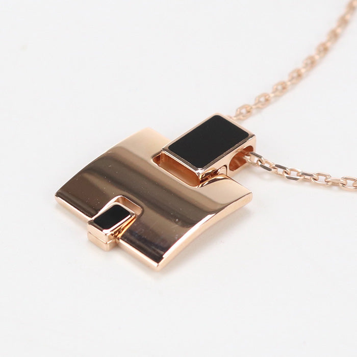HERMES H146201 Irene Necklace metal/Raqqa GOLD Women