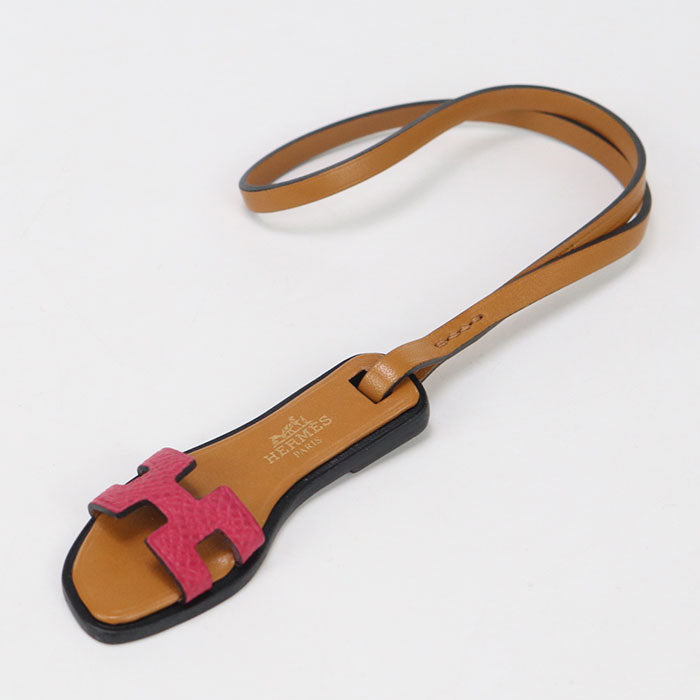 HERMES H080148CAAZ Bag charm Oran Nano Sandal Straps Epsom, Butler, Vash Hunter Brown Women