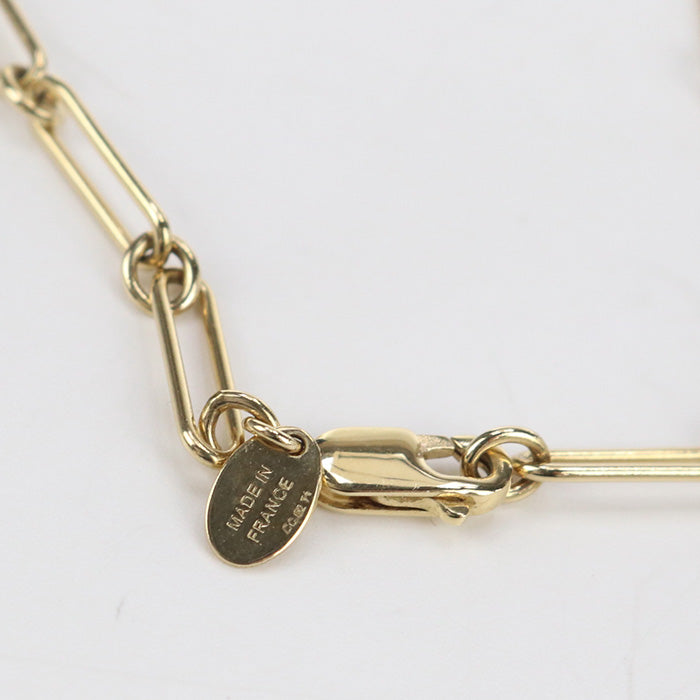 HERMES Necklace Amulet Lacquer Padlock GM Cadena Long Chain Necklace Gold Plated, Buffalo horn Multicolor Women
