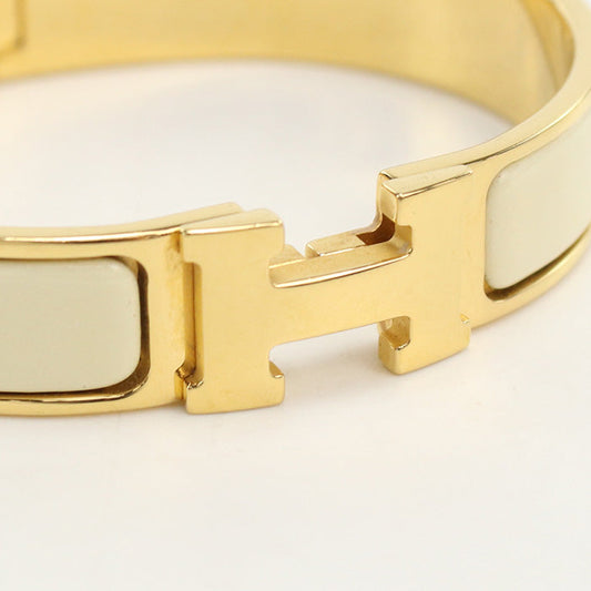 HERMES Bangle Click H Bracelet Gold plated, enamel gold Women
