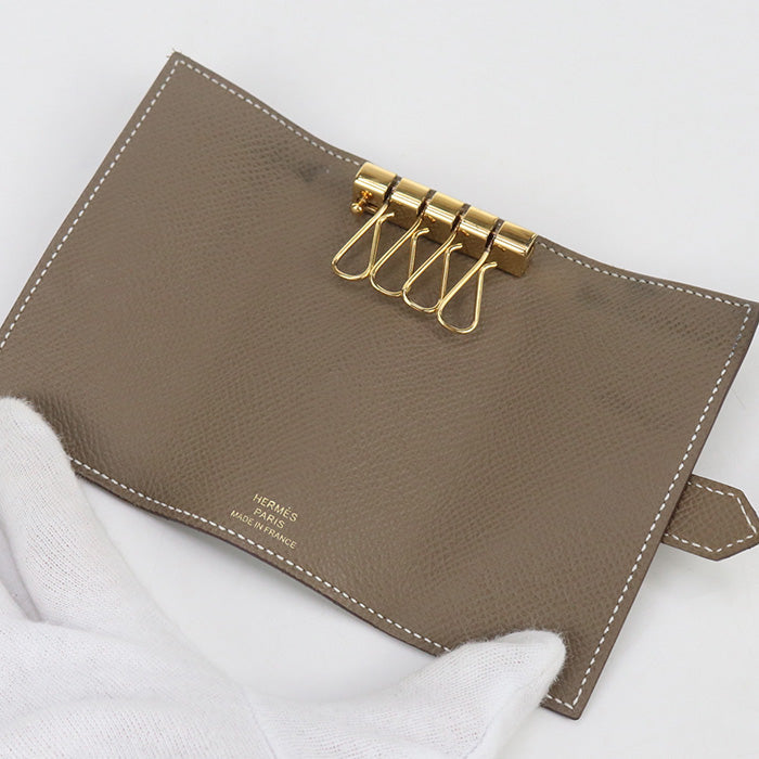HERMES Key Cases Bearn 4 consecutive key holder Quad key holder Epsom Brown unisex