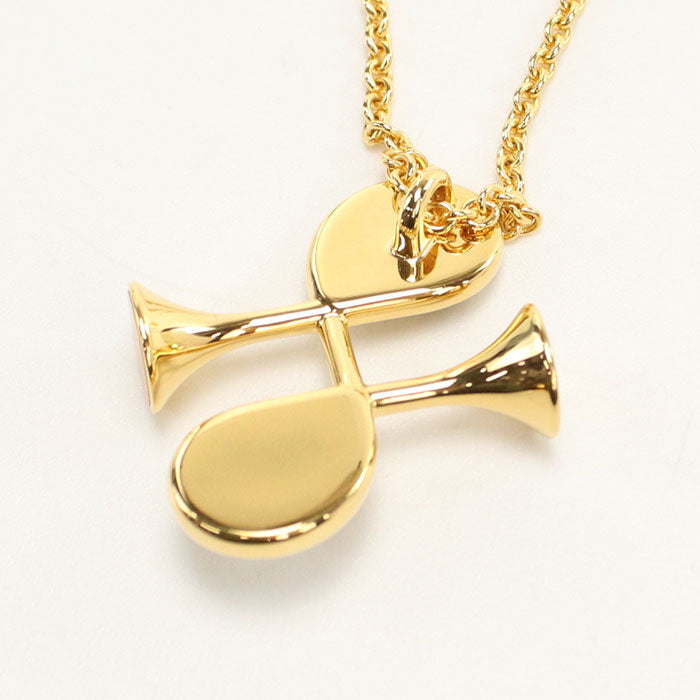 HERMES Necklace Col H Necklace Gold Plated, Vaud Swift gold Women