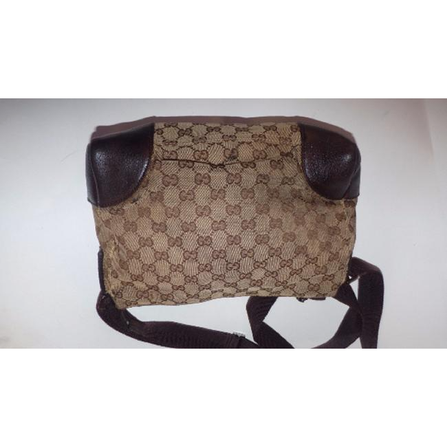 Gucci Guccissima Print Leathercanvas Cross Bodymessenger Purse Brown Gg Supreme Canvas Messenger Bag