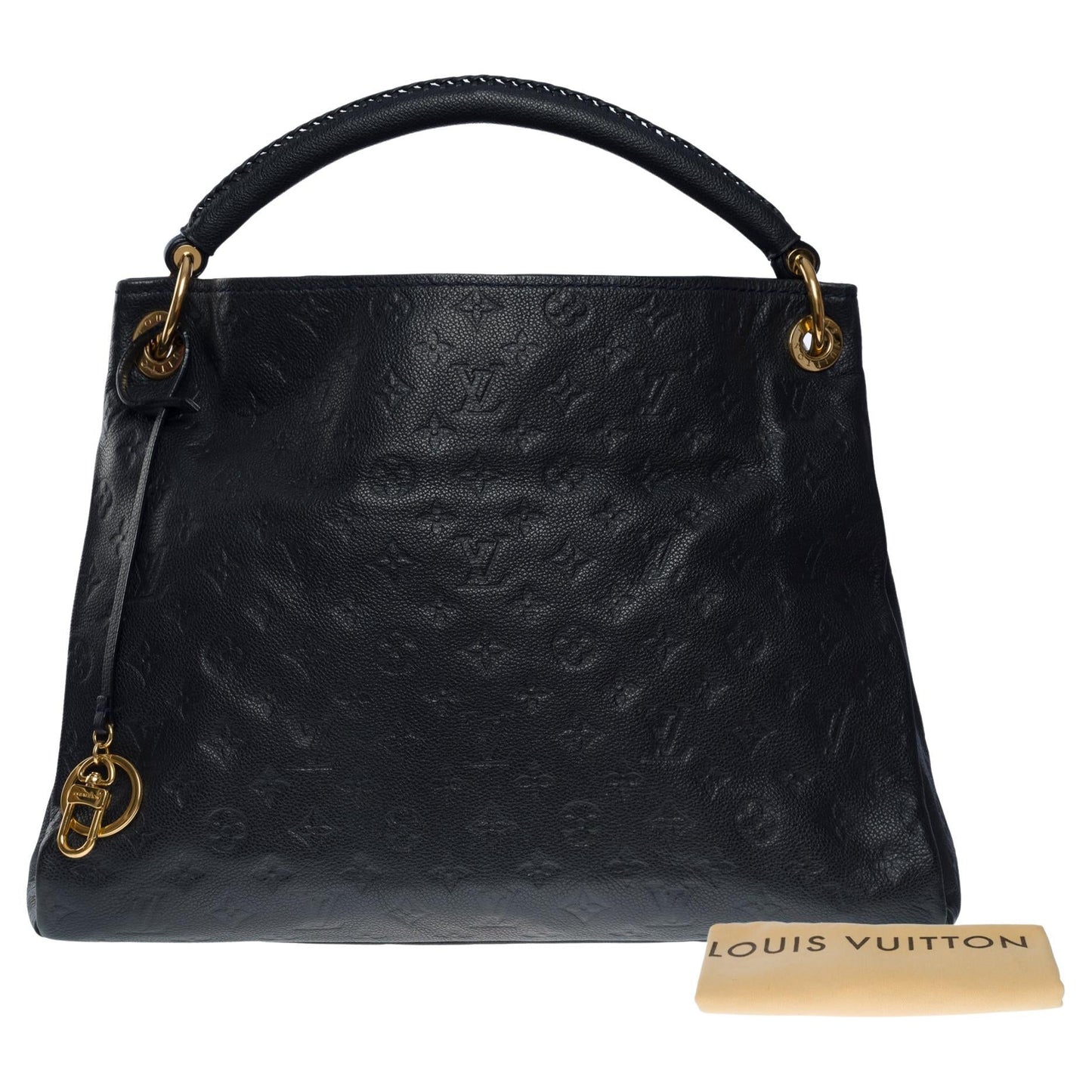 LOUIS VUITTON Artsy MM Hobo bag in dark blue monogram calfskin leather, GHW