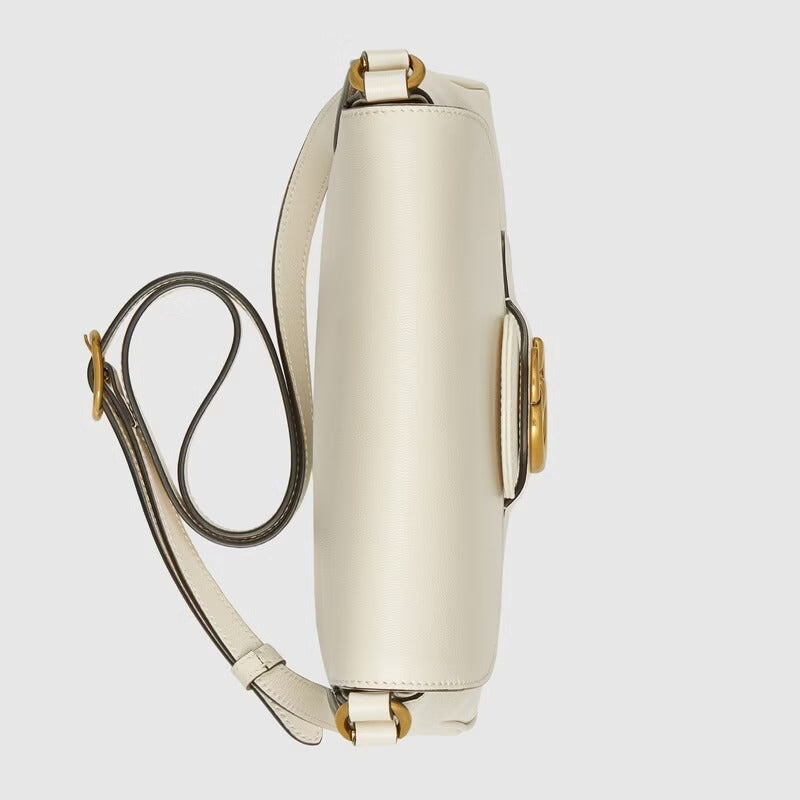 Gucci Small Messenger Bag with Double G in Ivory
