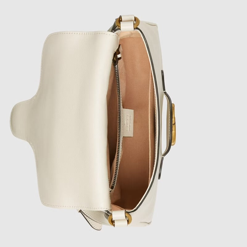 Gucci Small Messenger Bag with Double G in Ivory