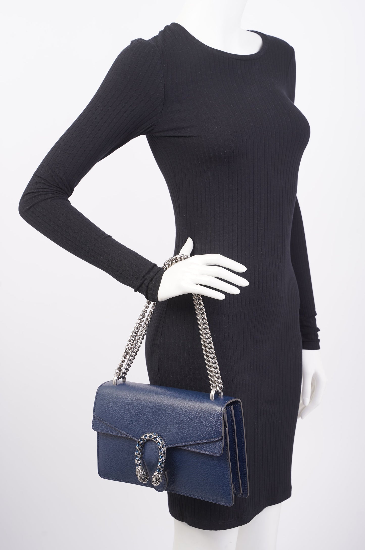 Gucci Dionysus Navy Leather Small