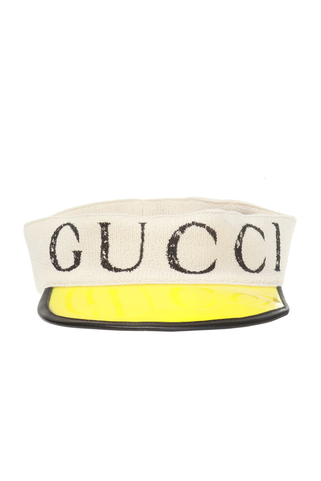 Gucci Yellow Vinyl Visor with Banded Handband