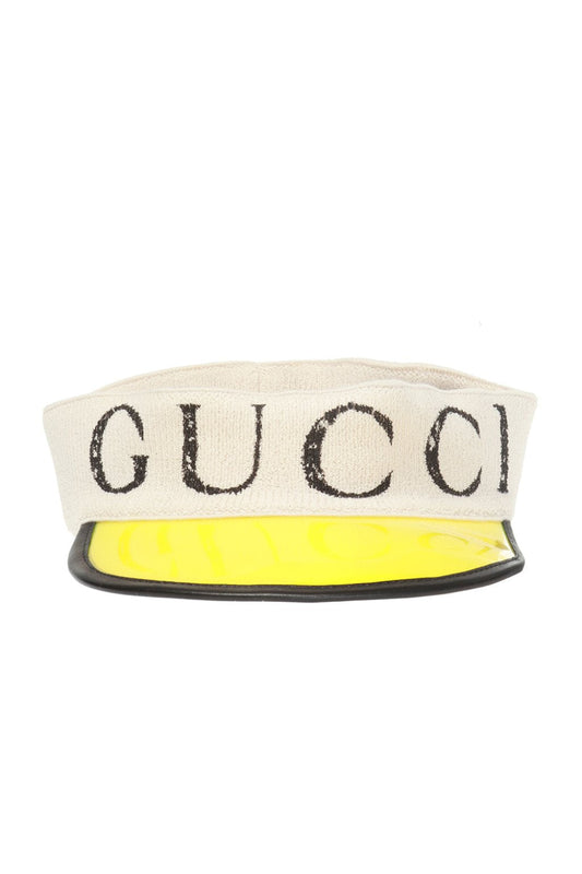 Gucci Yellow Vinyl Visor with Banded Handband