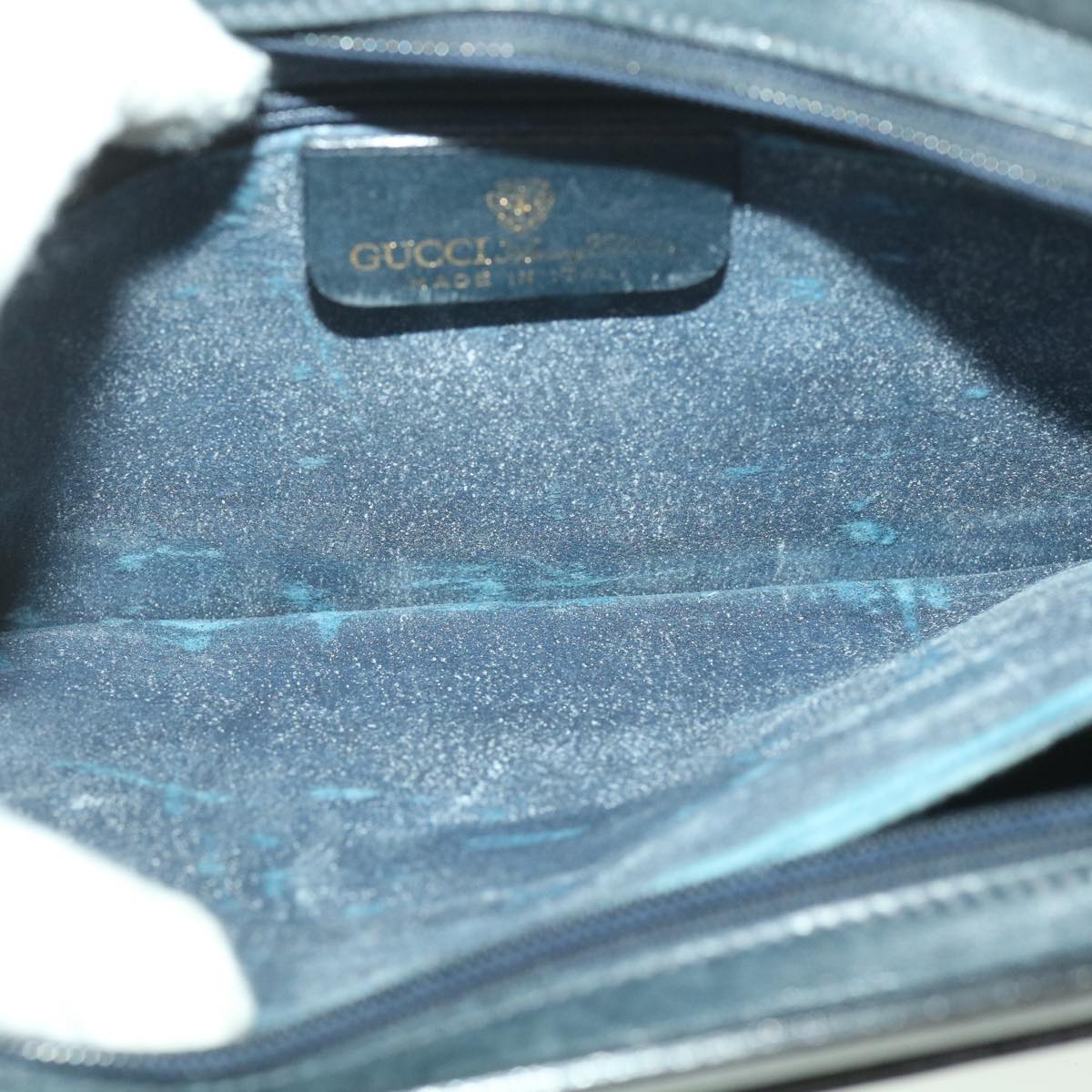 Gucci GG Canvas Sherry Line Shoulder Bag PVC Leather Gray Red Navy  yk6173B