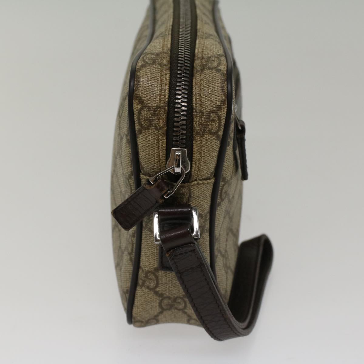 GUCCI GG Canvas Clutch Bag PVC Leather Beige 73956  yk7760