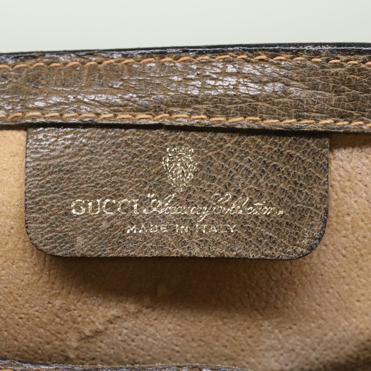 GUCCI GG Canvas Web Sherry Line Clutch Bag Beige Red Green 84.01.007  yk7987