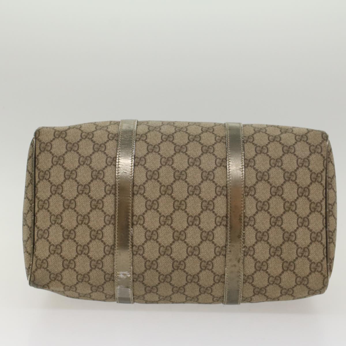 GUCCI GG Canvas Boston Bag PVC Leather Beige 193603  yk7999B