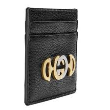 Gucci Zumi Horse-bit Card Case in Black